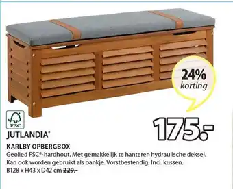 Jysk JUTLANDIA KARLBY OPBERGBOX aanbieding