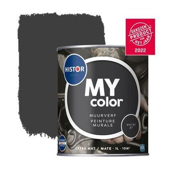 Praxis Histor muurverf My Color extra mat Whitby Jet 1L aanbieding