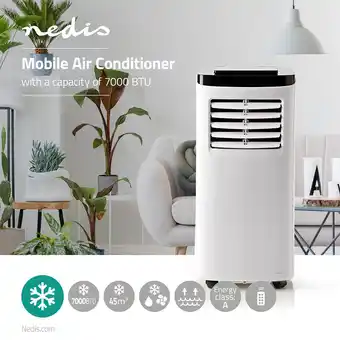 DealDonkey Nedis Mobiele airconditioning - Airco - 7000 BTU - Energieklasse A - Afstandsbediening ... aanbieding