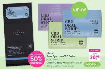 Holland & Barrett Elevar Broad Spectrum CBD Strips aanbieding