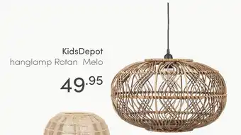 Baby & Tiener KidsDepot hanglamp Rotan Melo aanbieding