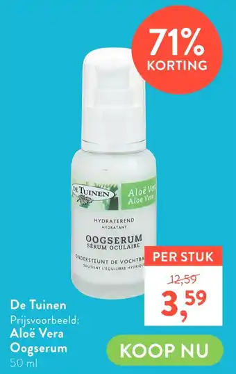 Holland & Barrett De Tuinen Aloë Vera Oogserum aanbieding