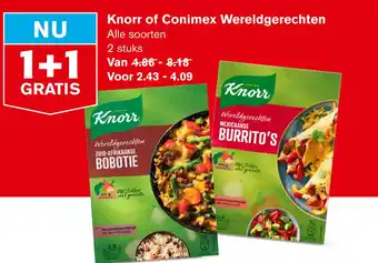 Hoogvliet Knorr of Conimex Wereldgerechten aanbieding