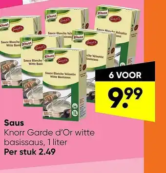 Big Bazar Saus Knorr Garde D'Or Witte Basissaus aanbieding