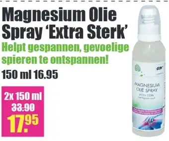 Gezond & Wel Magnesium Olie Spray 'Extra Sterk' aanbieding