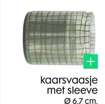 HEMA Kaarsvaasje Met Sleeve aanbieding