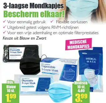 Gezond & Wel 3-laagse Mondkanies aanbieding