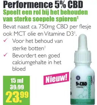 Gezond & Wel Performence 5% CBD aanbieding