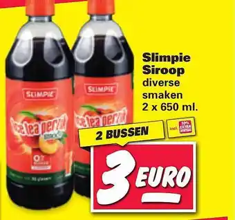 Nettorama Slimpie Siroop 2 X 650 Ml aanbieding