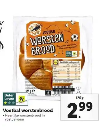 Lidl Voetbal Worstenbrood aanbieding