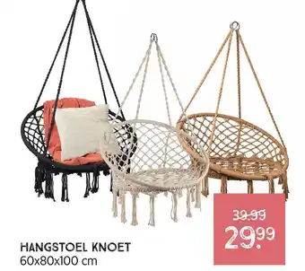 Xenos Hangstoel Knoet 60x80x100 Cm aanbieding