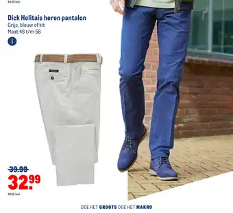 Makro Dick Holitais heren pantalon maat 48 t/m 58 aanbieding