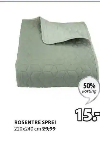 Jysk Rosentre Sprei 50% Korting aanbieding