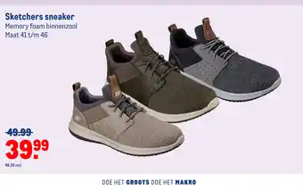 Makro Sketchers sneaker maat 41 t/m 46 aanbieding