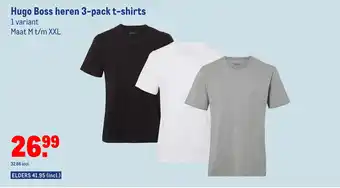 Makro Hugo Boss heren 3-pack t-shirt aanbieding