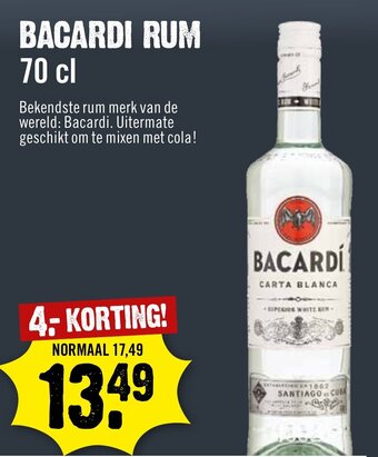 Dirck 3 Bacardi rum aanbieding