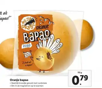 Lidl Oranje Bapao aanbieding