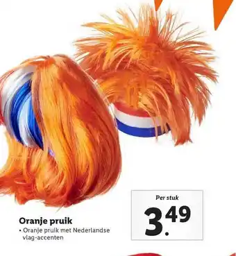 Lidl Oranje Pruik aanbieding