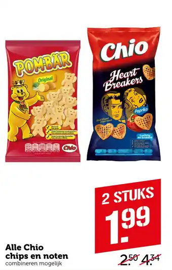 Coop Alle Chio chips en noten aanbieding