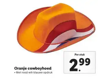 Lidl Oranje Cowboyhoed aanbieding