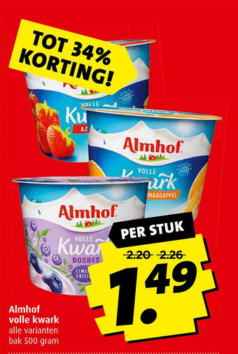 Boni Almhof volle kwark aanbieding