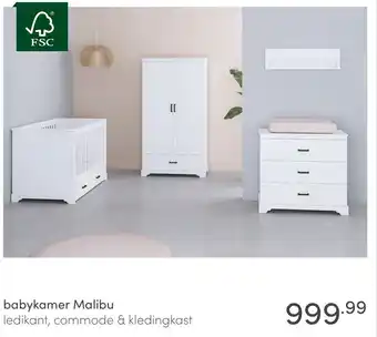 Baby & Tiener Babykamer malibu aanbieding