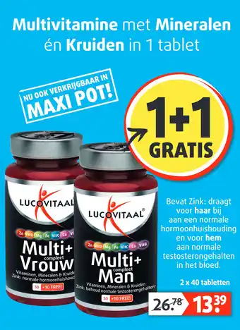 Lucovitaal Multi+ man of vrouw aanbieding