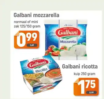 Dagwinkel Galbani mozzarella aanbieding