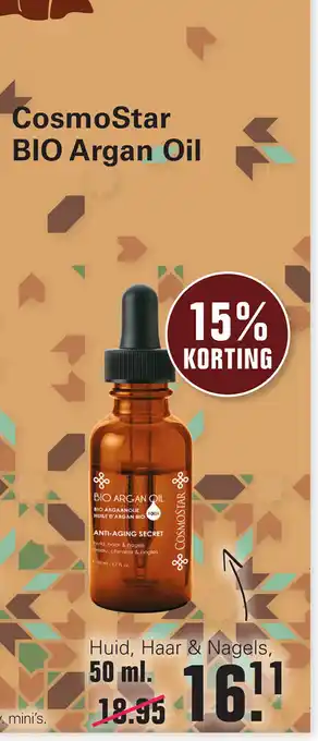 De Online Drogist Cosmostar bio argan oil 50ml aanbieding