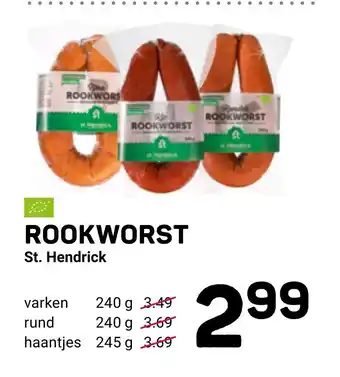 Ekoplaza Rookworst St. Hendrick aanbieding