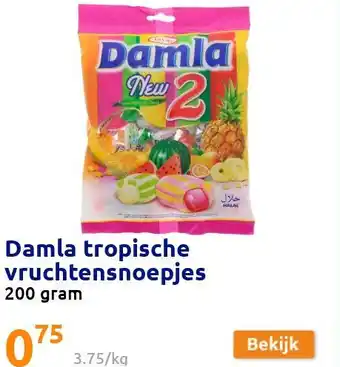 Action Damla tropische vruchtensnoepjes aanbieding