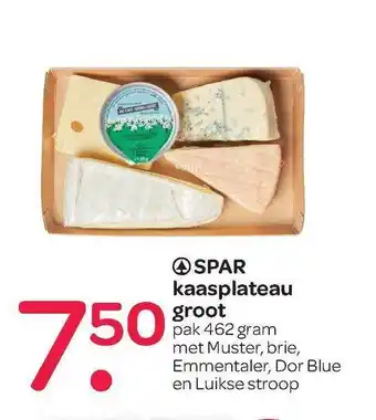 Spar Spar kaasplateau groot 462 gram aanbieding