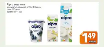 Dagwinkel Alpro soya vers aanbieding