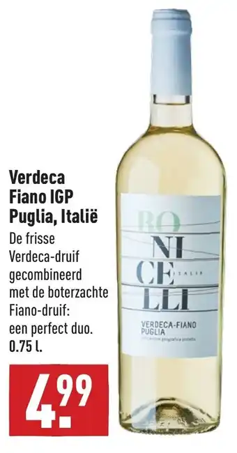 ALDI Verdeca fiano IGP puglia, italie aanbieding