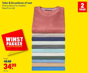 Makro Tailor & Son pullover of vest aanbieding