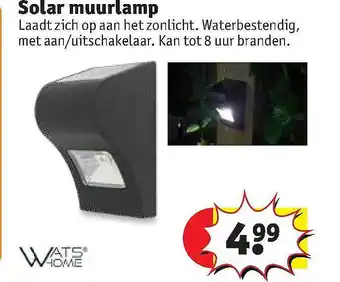 Kruidvat Solar muurlamp aanbieding