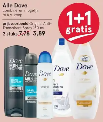 Etos Dove 150ml aanbieding