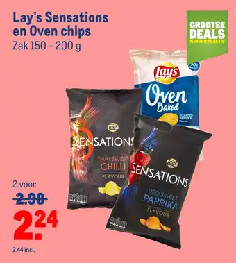 Makro Lay's Sensations en Oven chips aanbieding