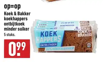 ALDI Koek & bakker koekhappers ontbijtkoek minder suiker aanbieding