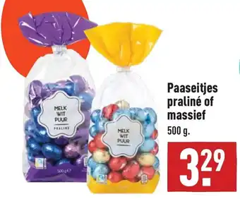 ALDI Paaseitjes praline of massief 500g aanbieding