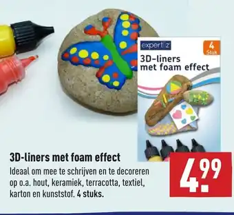 ALDI 3D-liners met foam effect aanbieding