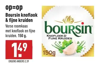 ALDI Boursin knoflook & fijne kruiden 150g aanbieding