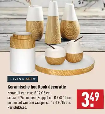 ALDI Keramische houtlook decoratie aanbieding