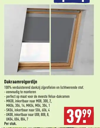 ALDI Dakraamrolgordijn aanbieding