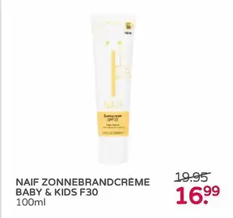 Prenatal Naif zonnebrandcreme baby & kids f30 100 ml aanbieding