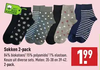 ALDI Sokken 2-pack aanbieding