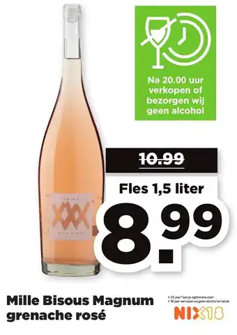 PLUS Mille Bisous Magnum grenache rose 1.5L aanbieding