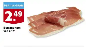 Hoogvliet Serranoham 100g aanbieding