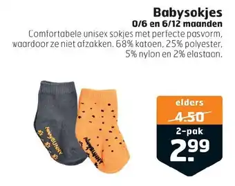 Trekpleister Babysokjes aanbieding