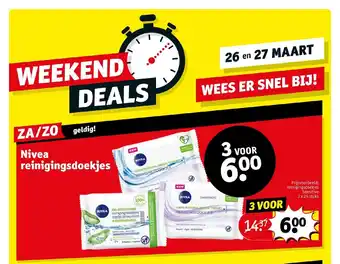 Kruidvat Nivea reinigingsdoekjes Sensitive 3 x 25 stuks aanbieding